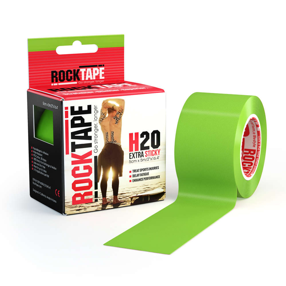 Кинезио тейп Rocktape H2O 5см х 5м лайм.