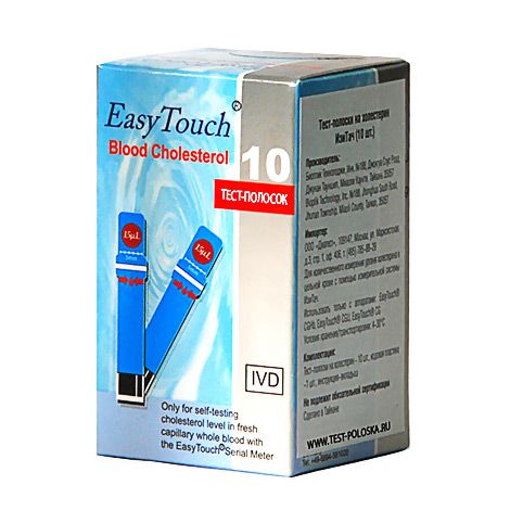 Тест - полоски на холестерин Easy Touch 10 шт..