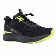 Кроссовки ортопедические Ортобум для мальчиков 30223-02 черные с лаймом.