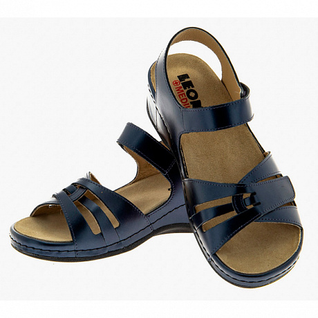 Сандали Leon женские 2021 темно-синие. Изображение 4 из 4